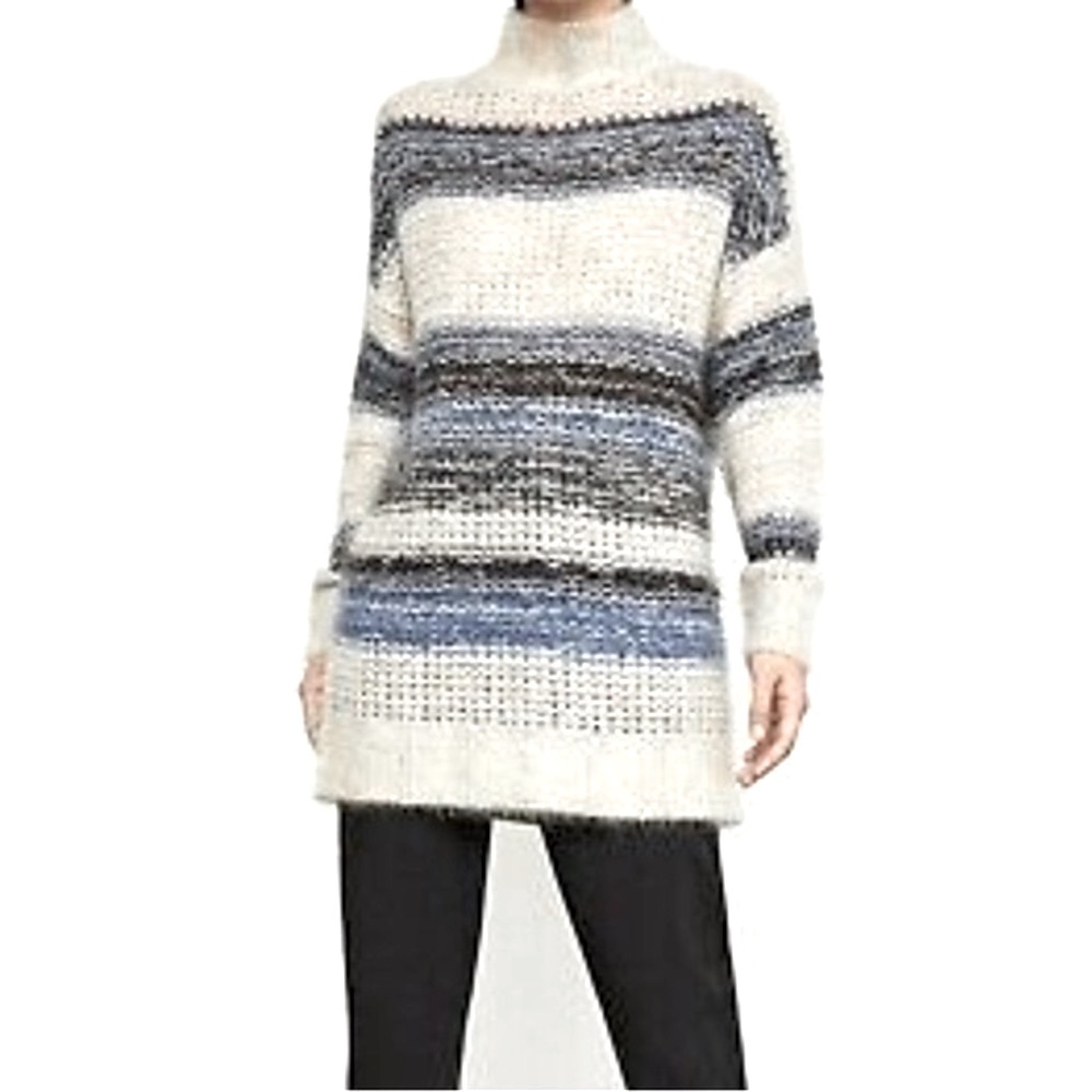 BCBGMaxAzria Cerulean Striped Mohair Tunic